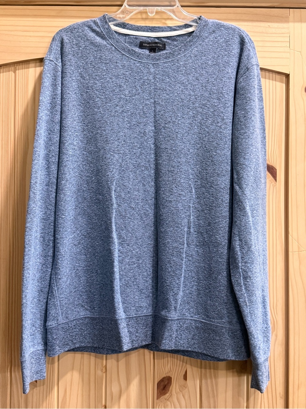 Banana Republic Men's Heather Blue Crewneck Sweater